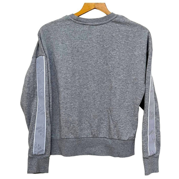 ADIDAS SWEATSHIRT, Crop Length, Tape Detail Size S - Picture 2 of 8